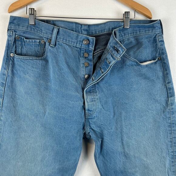 Levis 501 XX Jeans Mens 42x30 Blue Straight Button Fly Medium Wash (38x27) Denim - Picture 2 of 11
